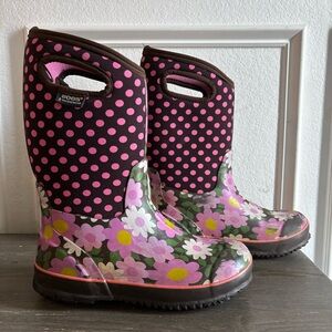 Bogs Polkadot Floral Boots